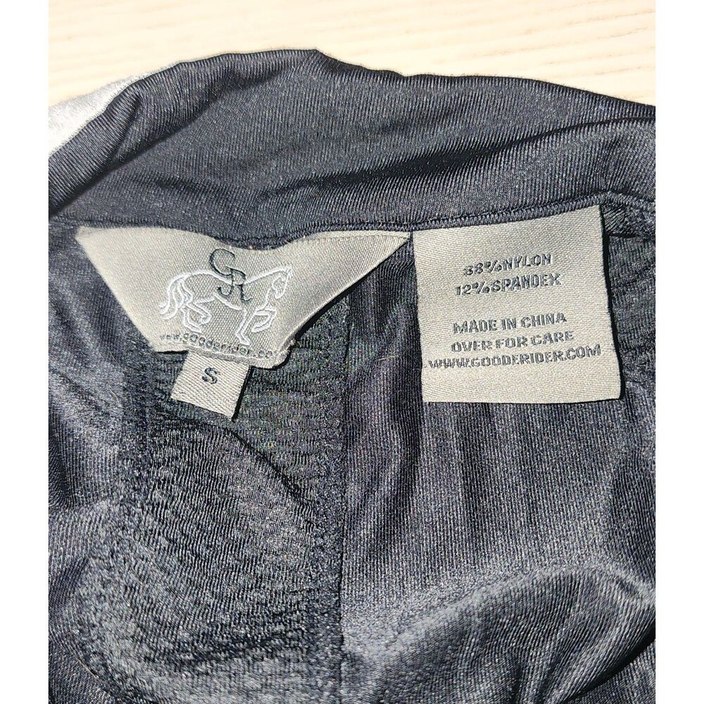 Goode Rider Luxe long sleeve black Equestrian Shirt size S - Picture 5 of 6